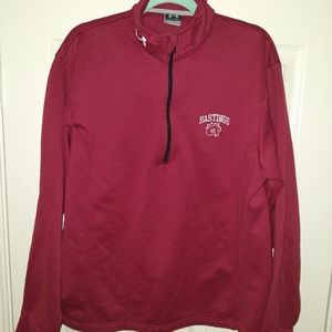 Under Armour Red Quarter Zip Pullover Men's sz Large